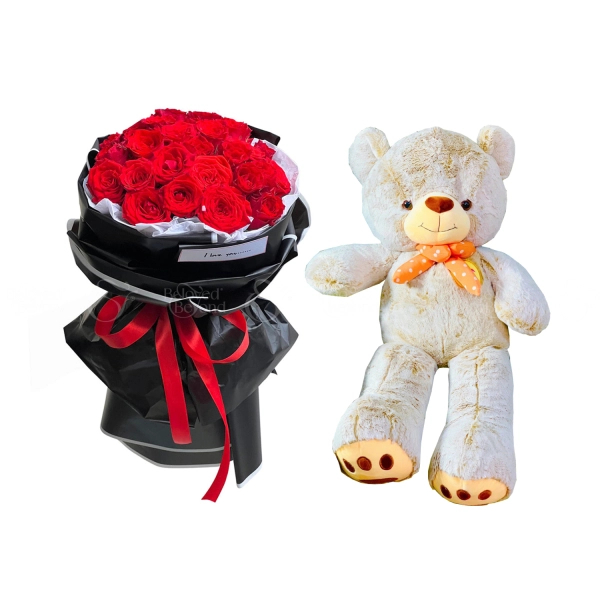 Combo Hoa & Gấu - belovedbeyond.com