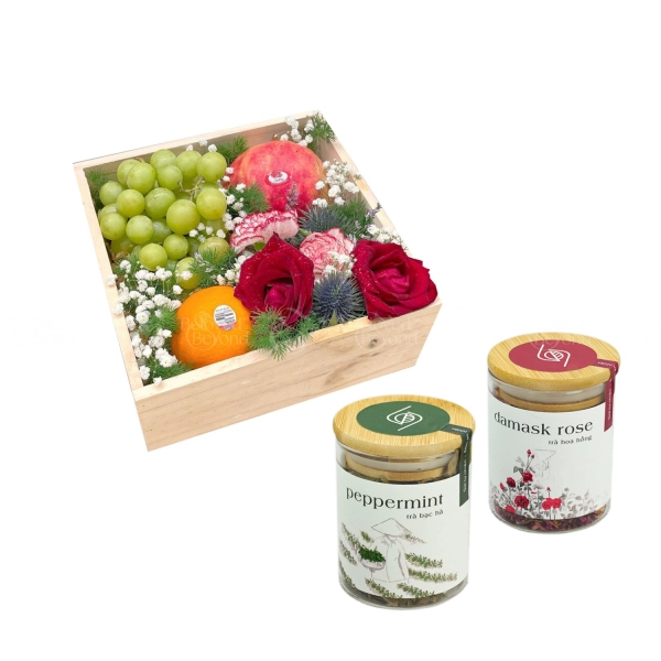 Combo Trà & Set Hoa Trái Cây Nhập Khẩu Tặng Mẹ - belovedbeyond.com