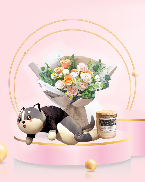 Forever 10 - Combo Hoa Nến Gấu - belovedbeyond.com
