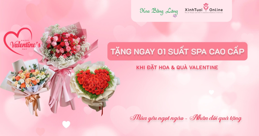 Tặng Ngay 100 Suất Spa Cao Cấp Cho 100 Đơn Hàng Valentine Sớm Nhất