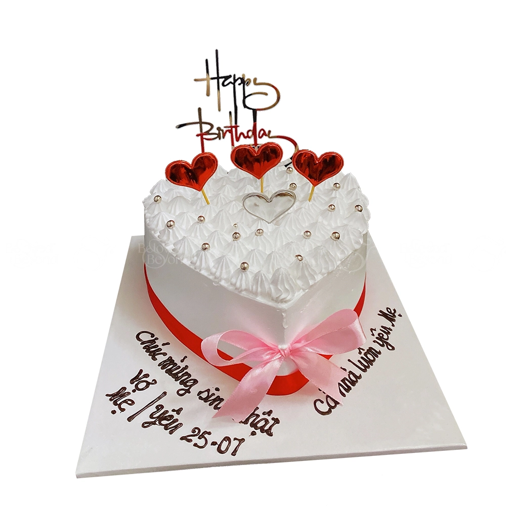 Bánh sinh nhật tạo hình trái tim 3d hồng nhiều lớp đẹp mắt kỷ niệm ngày yêu  nhau | Bánh Kem Ngộ Nghĩnh