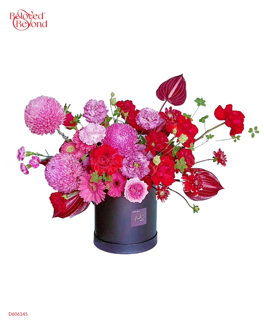 Hộp Cúc Mẫu Đơn Mix Tone Đỏ - belovedbeyond.com