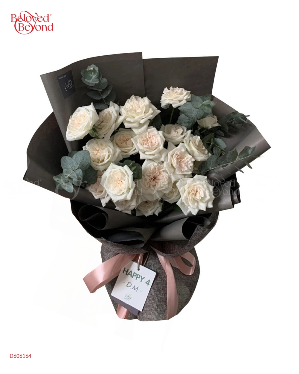 Bó Hoa Hồng Ohara Trắng - belovedbeyond.com