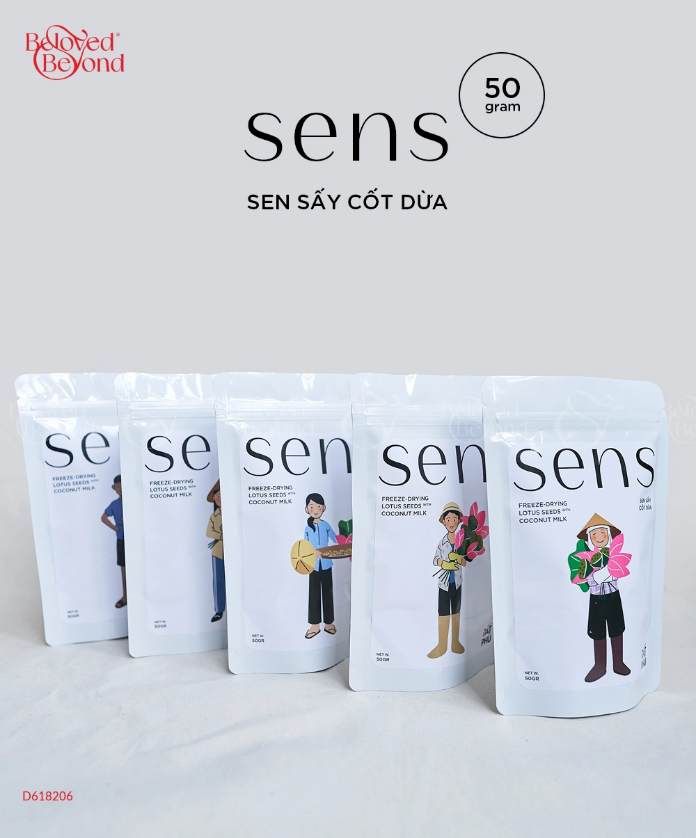 Sens - Sen Sấy Cốt Dừa (Túi 50Gr) - belovedbeyond.com