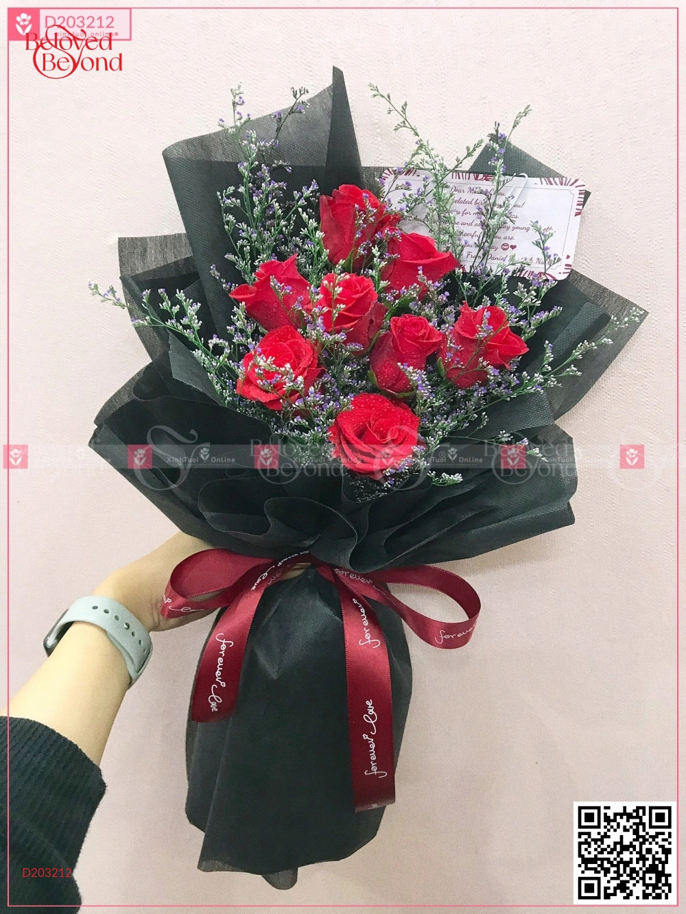 Bó Hoa Hồng Nhung Tặng Sinh Nhật - belovedbeyond.com