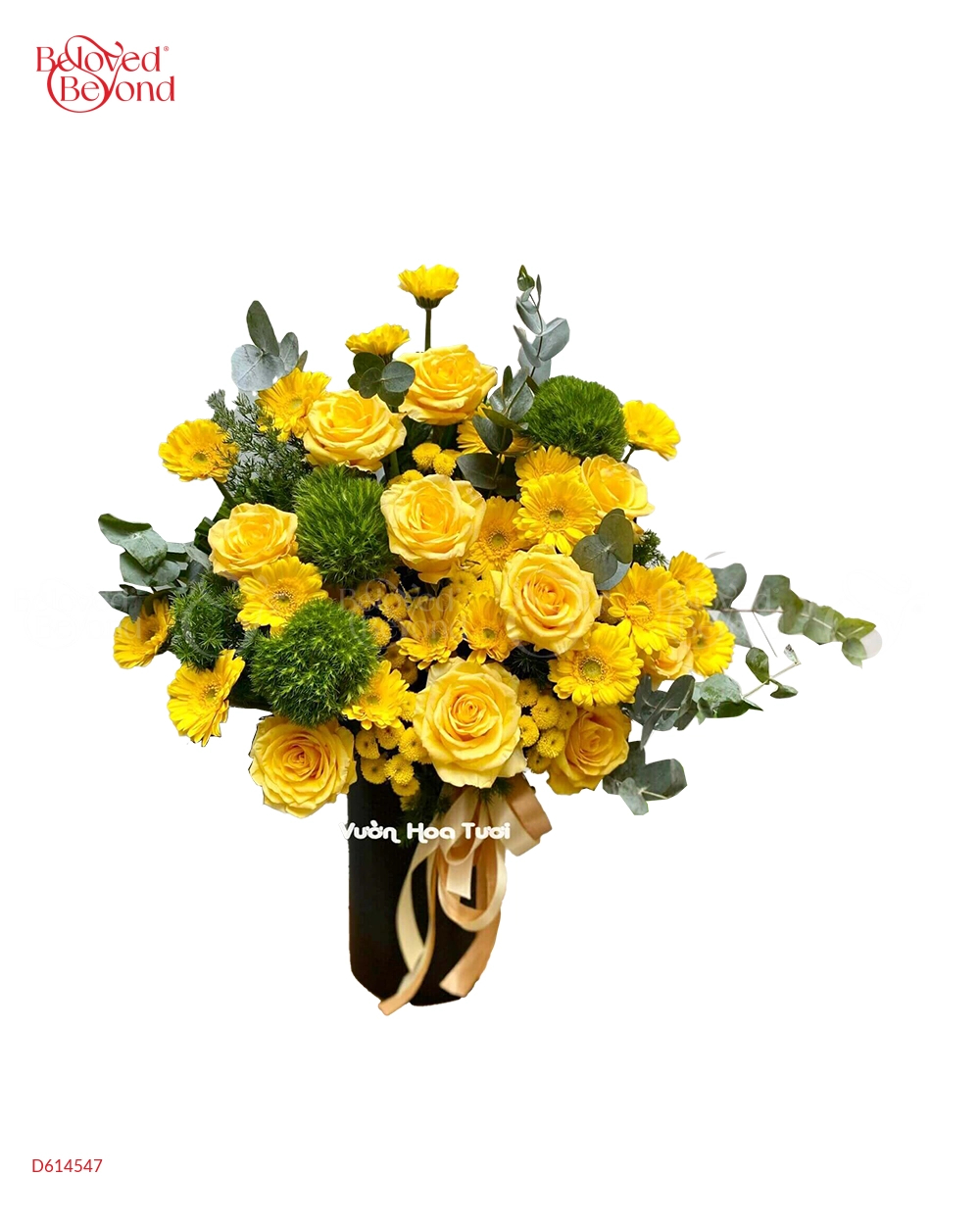 Lẵng Hoa Khai Trương Đồng Tiền Hồng Vàng - belovedbeyond.com