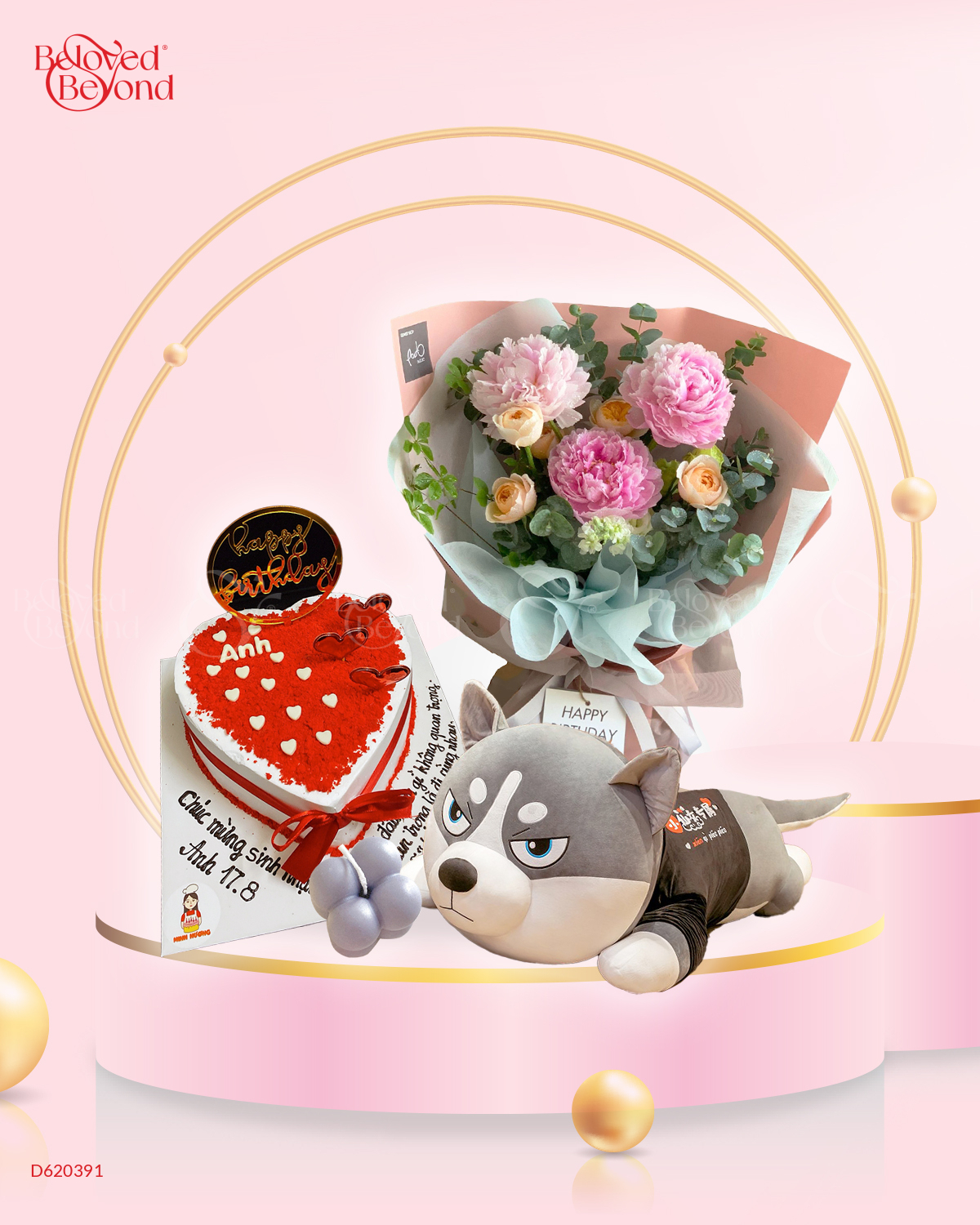 Forever 3 - Combo Hoa Nến Bánh Gấu - belovedbeyond.com